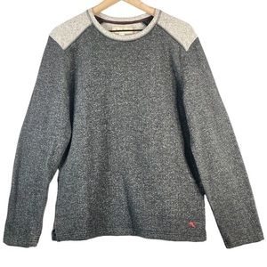 Tommy Bahama Men's Gray Long Sleeve Fleece Crewneck Pullover Sweatshirt Size L